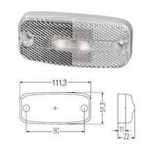 Positionslygte hvid Ermax 3 d - 1