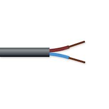 Ledning 2x1,5 sort rund - 1