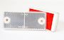 Refleks - hvid - plast 90x40mm