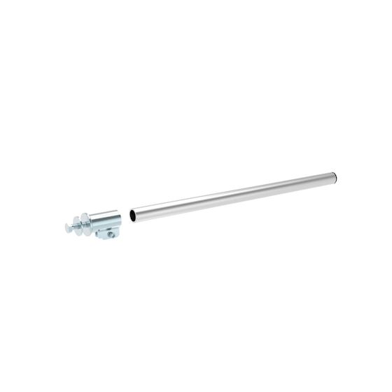 Skærmholder alurør m beslag - L580x42 mm