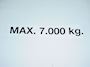 Mærkat max 7000KG