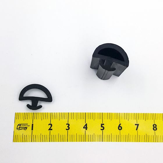 Gummiprofil t./topklap, tværs 'KB'